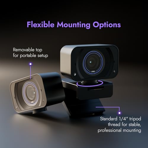 Kreo Owl 4K PRO Webcam with IMX260 Sensor, 4K 30FPS, 1080p 60FPS, Touch Controls, Autofocus, Dual Mics, Magnetic Privacy Cover, USB Plug & Play, Wide Angle, for PC/Laptop, Windows, Mac, Android - Image 5