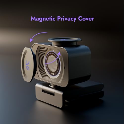 Kreo Owl 4K PRO Webcam with IMX260 Sensor, 4K 30FPS, 1080p 60FPS, Touch Controls, Autofocus, Dual Mics, Magnetic Privacy Cover, USB Plug & Play, Wide Angle, for PC/Laptop, Windows, Mac, Android - Image 6