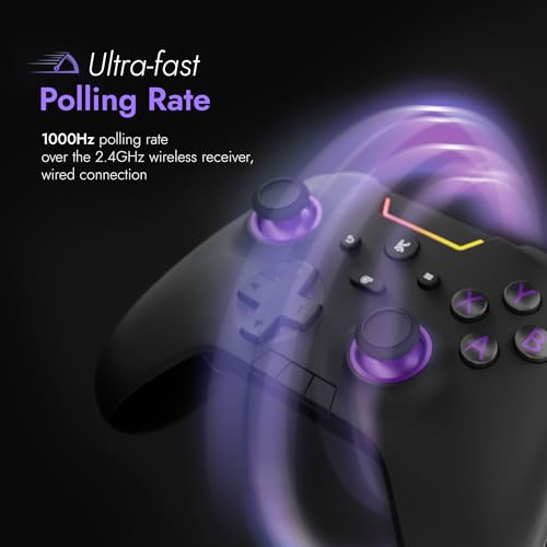 Kreo Surge XB Wireless Gaming Controller with Hall Effect Joysticks & Triggers, Tri-Mode, Turbo Mode, Macro Buttons, RGB, 1000Hz Polling, Gaming controller for PC Wireless, Android. - Image 3