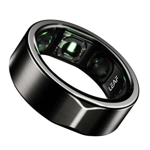 Leaf Halo Smart Ring | Health Tracker | Sleep, Fitness, Stress | Includes 30+ Workout Modes | Battery upto 10 Days | Buy Sizing Kit First | Track Steps, HRV, SPO2 & Periods