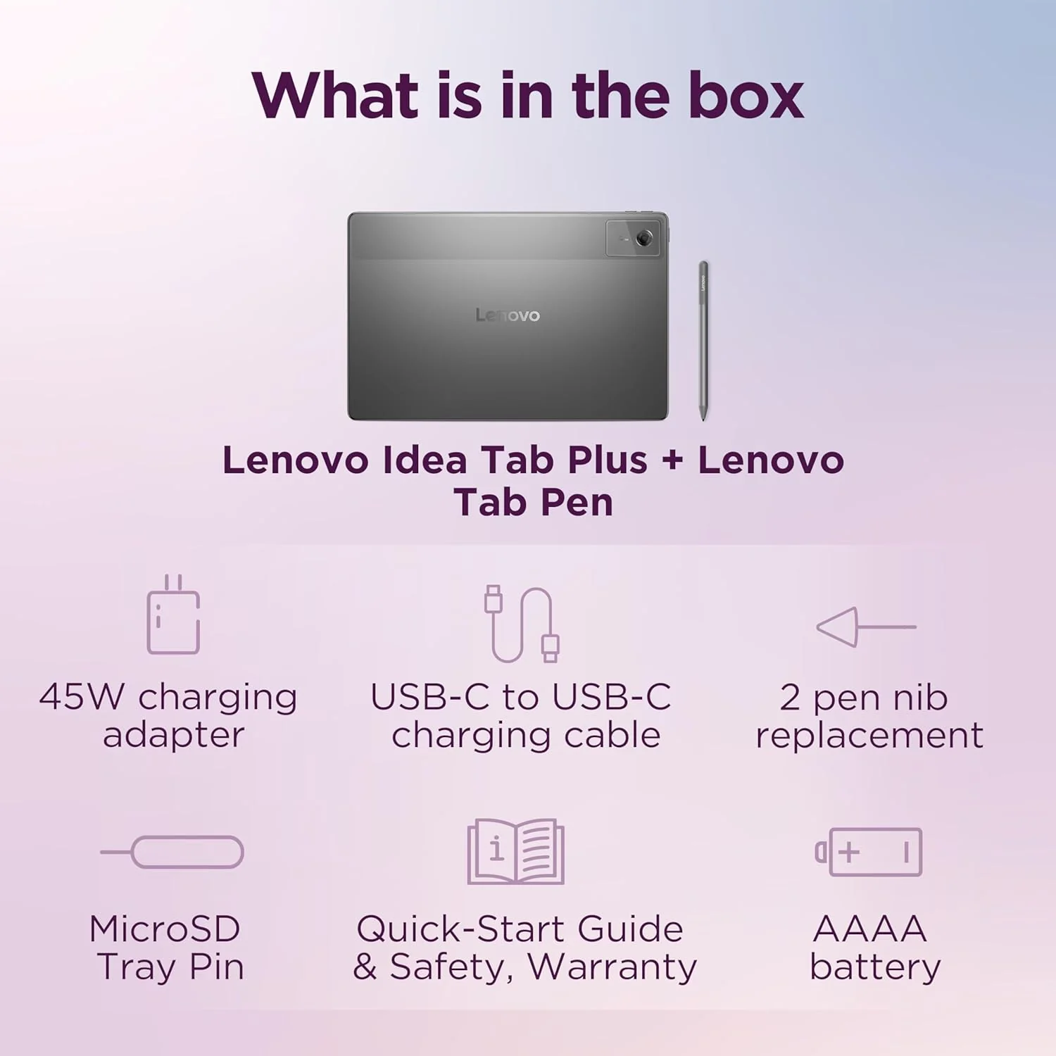 Lenovo Idea Tab Plus with Pen |Wifi +5G |12.1" 2.5K Display, 800nits Peak Brightness |8GB RAM + 256GB ROM (Expandable upto 2TB)| MediaTek Dimensity 6400| 10200mAh|4 Speakers with Dolby Atmos|Luna Grey - Image 9