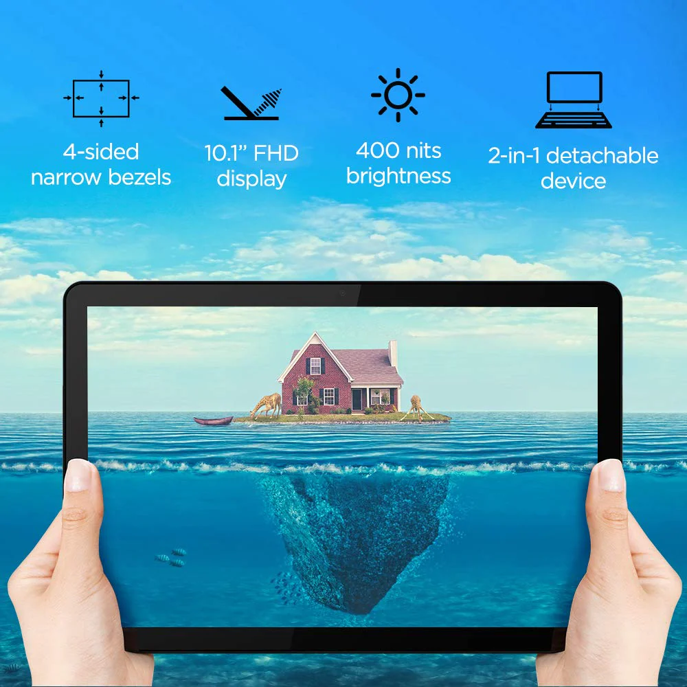 Lenovo Ideapad Duet Chromebook Tablet 25.65 cm (10.1 inch, 4 GB, 128 GB, Wi-Fi Only), Ice Blue, Iron Grey - Image 3