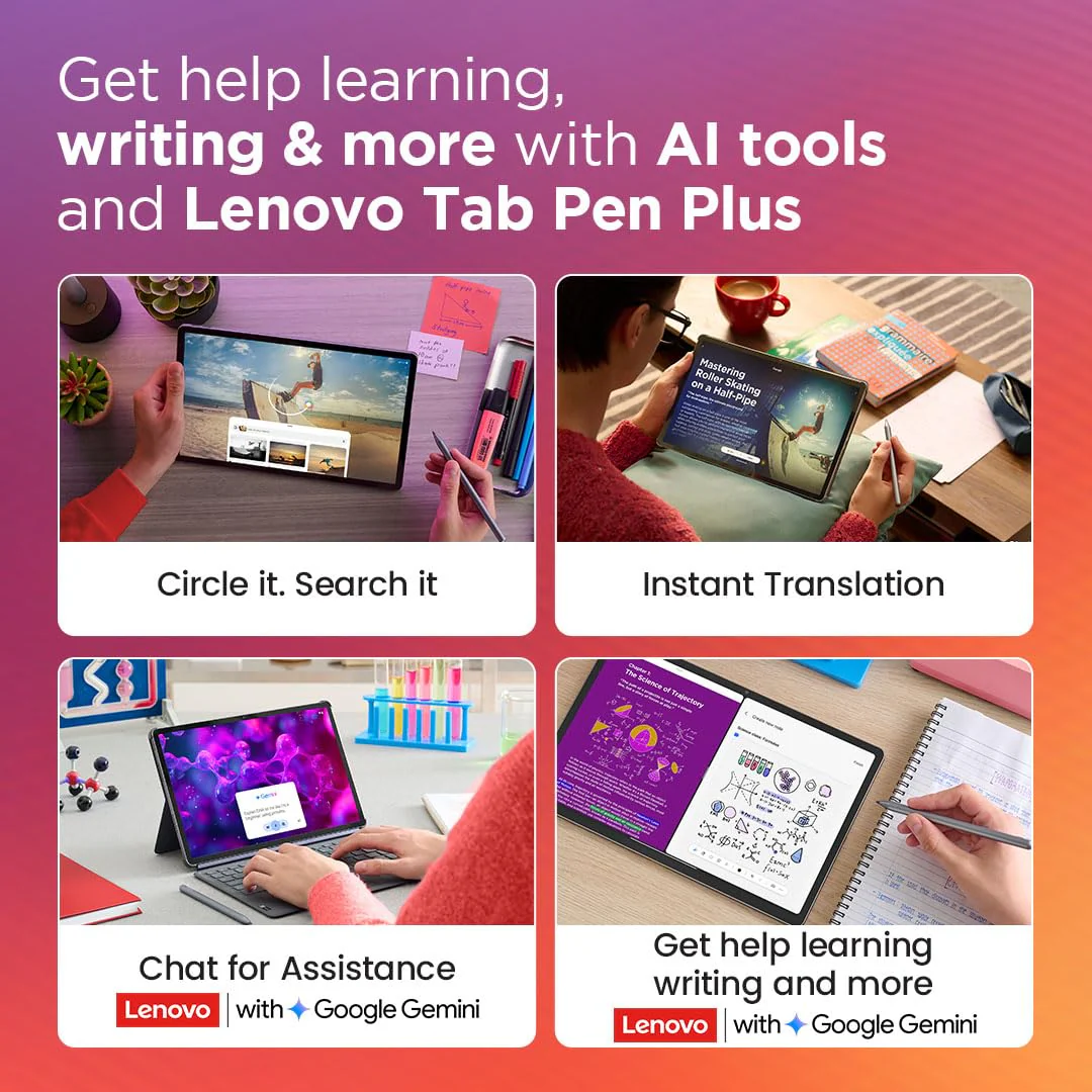 Lenovo {Smartchoice} Idea Tab Pro with Pen Plus | 12.7" 3K Display | 144 Hz Refresh |AI-Enabled | MediaTek Dimensity 8300 | Quad JBL Speakers | 10200 mAh Battery with 45 W Charger | WiFi 6e - Image 8