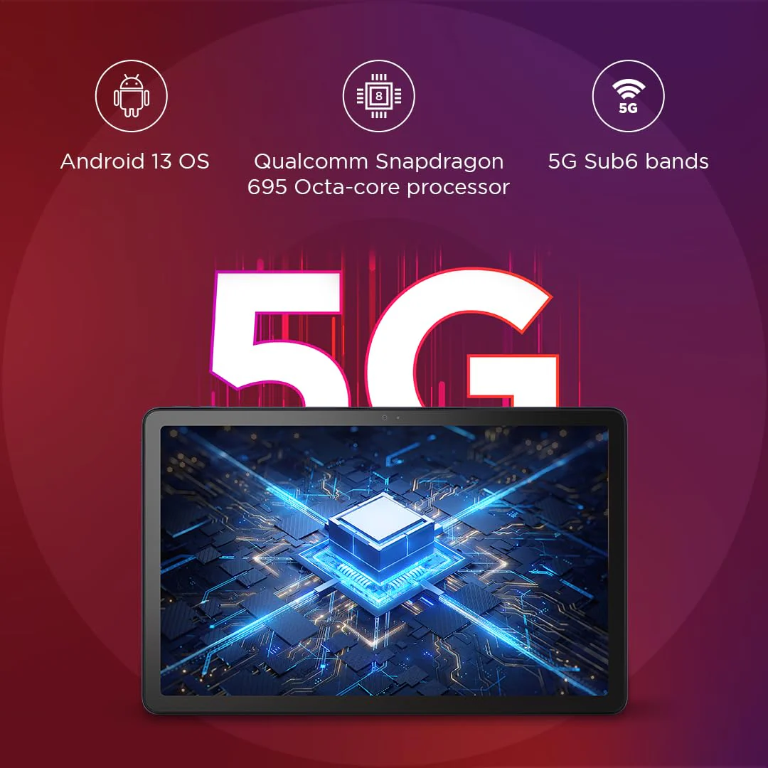 Lenovo Tab M10 5G | 10.6 inch (26.9cm) | Wi-Fi+ 5G (Abyss Blue, ZACT0030IN) (BRAND NEW/SEALED) - Image 5