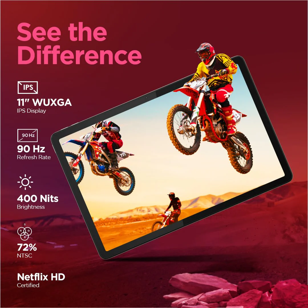 Lenovo Tab M11 | Wi-Fi+ 4G (LTE) Connectivity | 11 Inch Screen | 90 Hz, 72% Ntsc, Fhd Display | Quad Speakers with Dolby Atmos | Octa-Core Processor | 13 MP Rear Camera, Green - Image 2