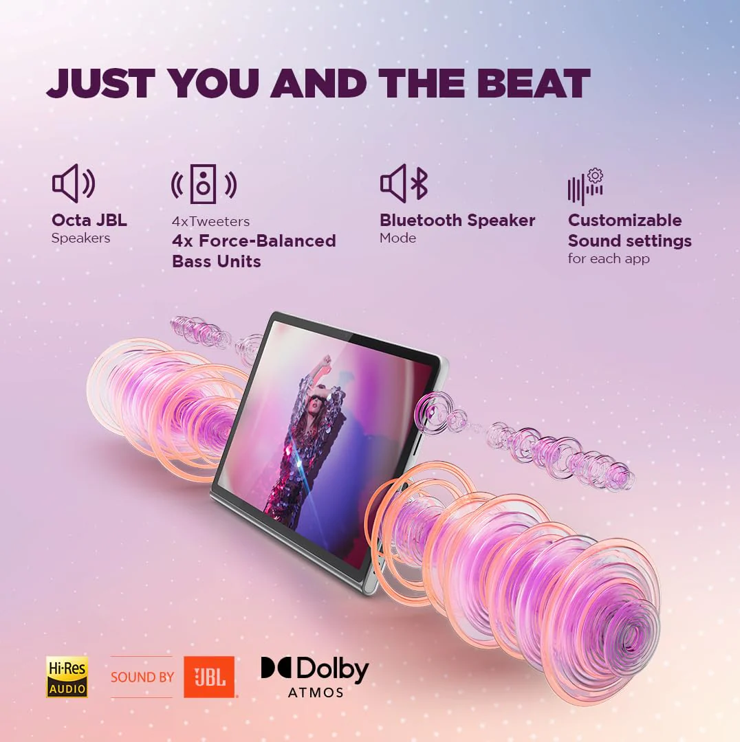 Lenovo Tab Plus with Octa JBL Hi-Fi Speakers| 11.5 Inch, 2K, 90 Hz Refresh| Wi-Fi Tablet| Android 14| 45 W Fast Charger| Built-in Kickstand| Color: Luna Grey - Image 6