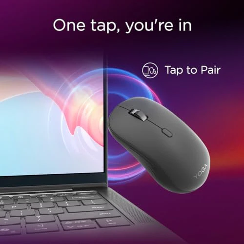 Lenovo Yoga Bluetooth Silent Mouse, 3 Level DPI Adjustment, 36 Month Battery Life, Bluetooth 5.3, 3 Device Paring, Whisper Quiet, Programmable Buttons, Smooth Finish, Luna Grey - Image 8
