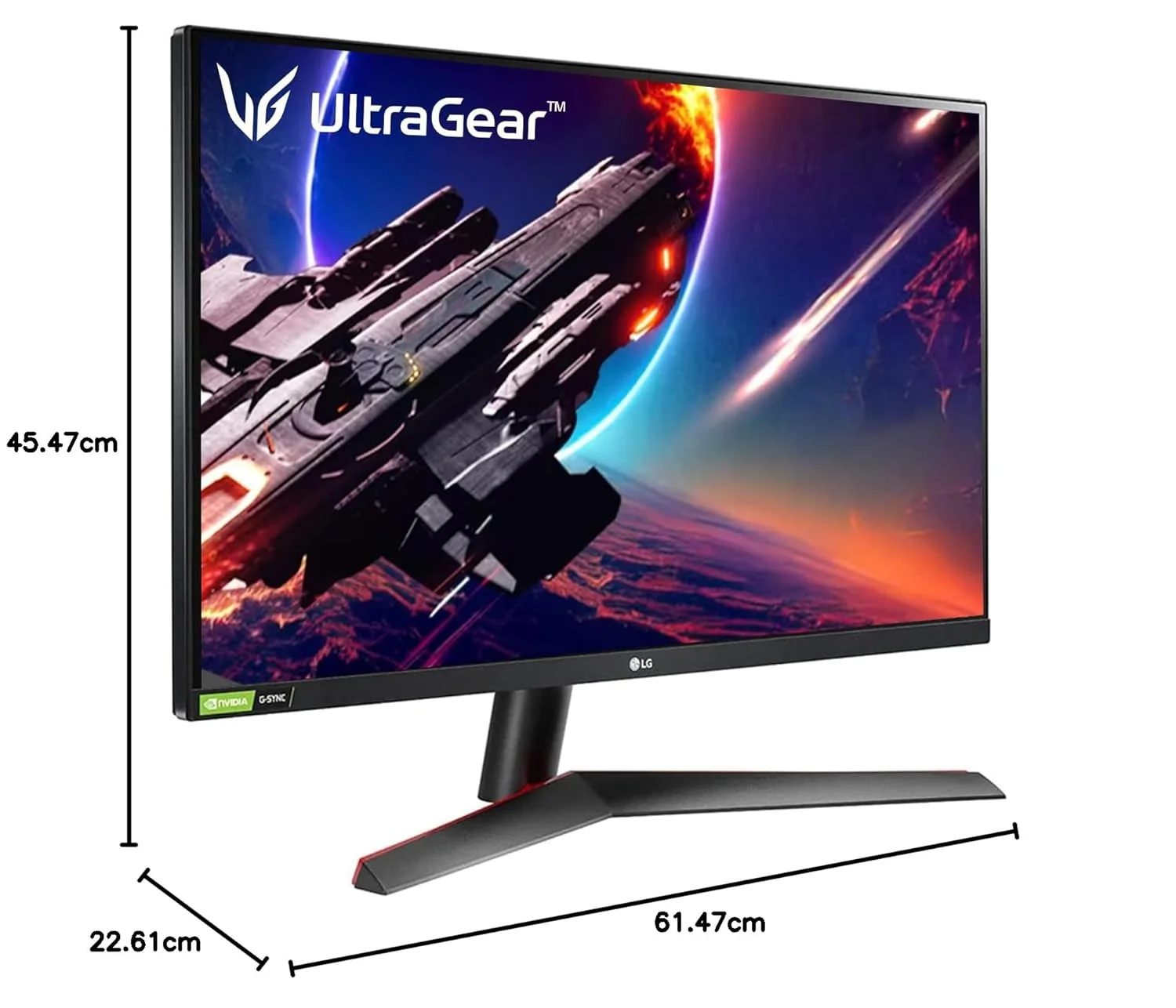 LG 27" (68cm) Ultragear™ QHD IPS Gaming Monitor (2560 x 1440), 1 MS, 144Hz, HDR 10, sRGB 99% (CIE1931), G-Sync Compatible, Freesync Premium, HDMI X 2, DP, HP Out 27GN800 (Black) - Image 11