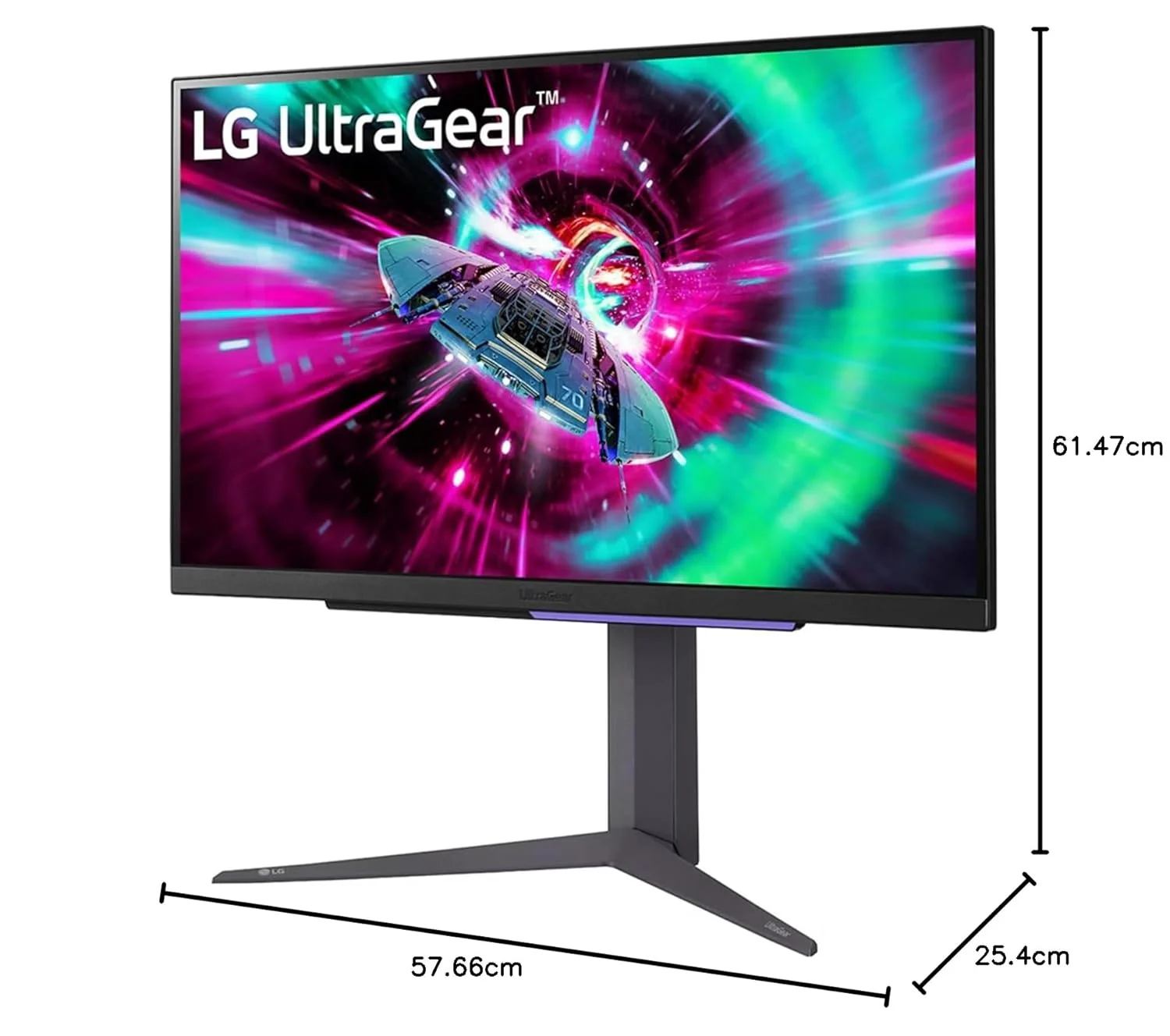 LG 27" Ultragear 4K UHD (3840x2160) IPS Gaming Monitor 27GR93U, 1ms, 144Hz, VESA DisplayHDR 400, DCI-P3 95% (Typ.), NVIDIA G-SYNC, AMD FreeSync Premium, HDMI, DP, HP Out, Tilt/Height/Pivot, Black - Image 10