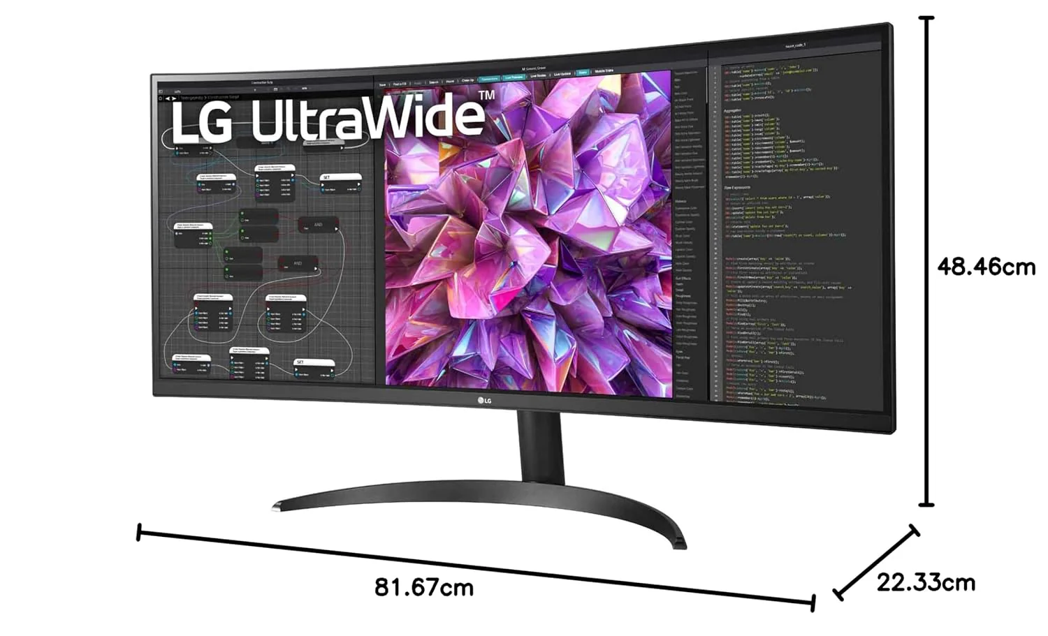 LG 34WQ60C Curved UltraWide Monitor, 34 inch (86.7 cm) IPS QHD, Multitasking with Ease, Color Calibrated - Display Port, HDMI x 2, Black Color - Image 9