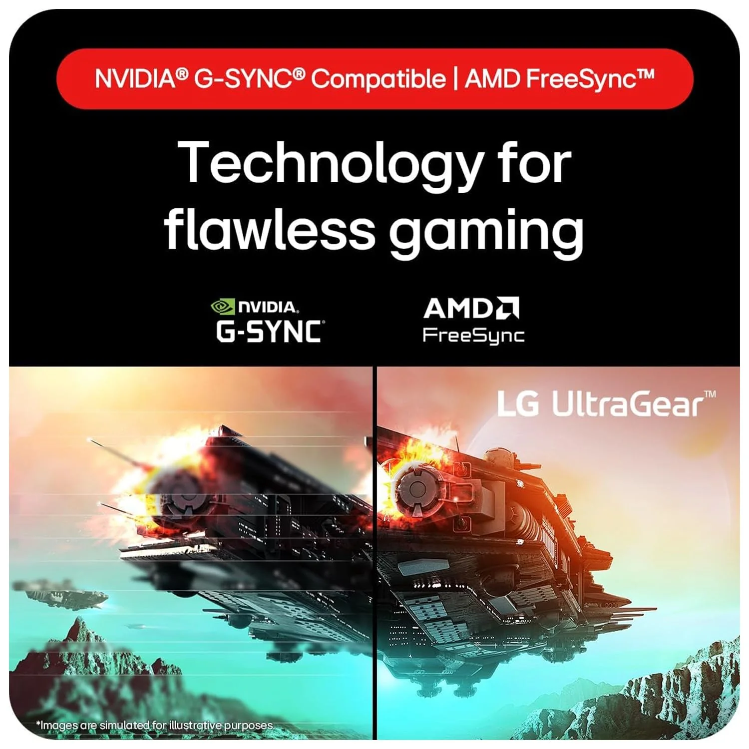LG Ultragear 24GS65F IPS Full HD Gaming Monitor, 24 Inch, 1920 X 1080, 1ms, 180Hz, HDR 10, NVIDIA G-Sync Compatible, AMD FreeSync, Height/Pivot/Tilt Adjustable Stand, Borderless Design, DP, HDMI - Image 5