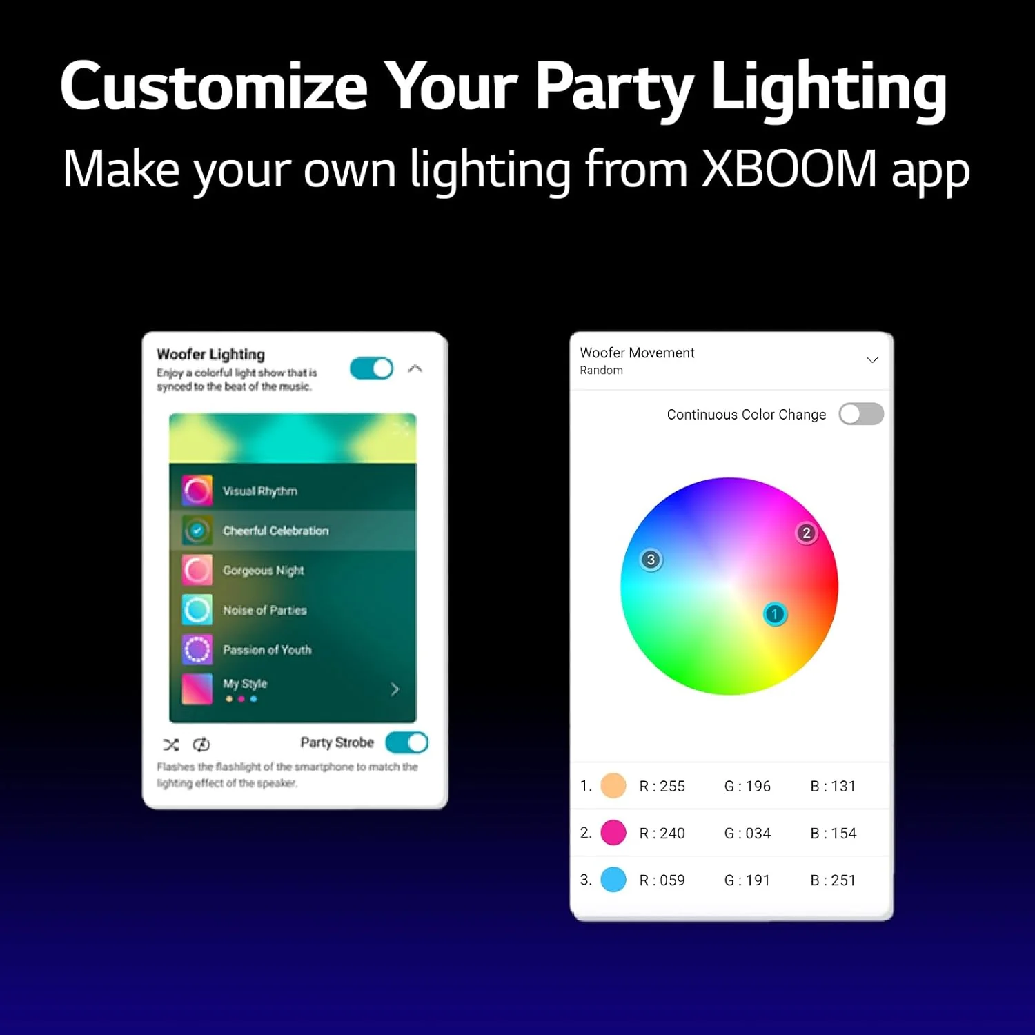 LG XBOOM XL5S | Portable Bluetooth Speaker | 200W | 12 Hours of Battery Life | Multi Color Ring Lighting | XBOOM App |IPX4 | Party Speaker - Image 6