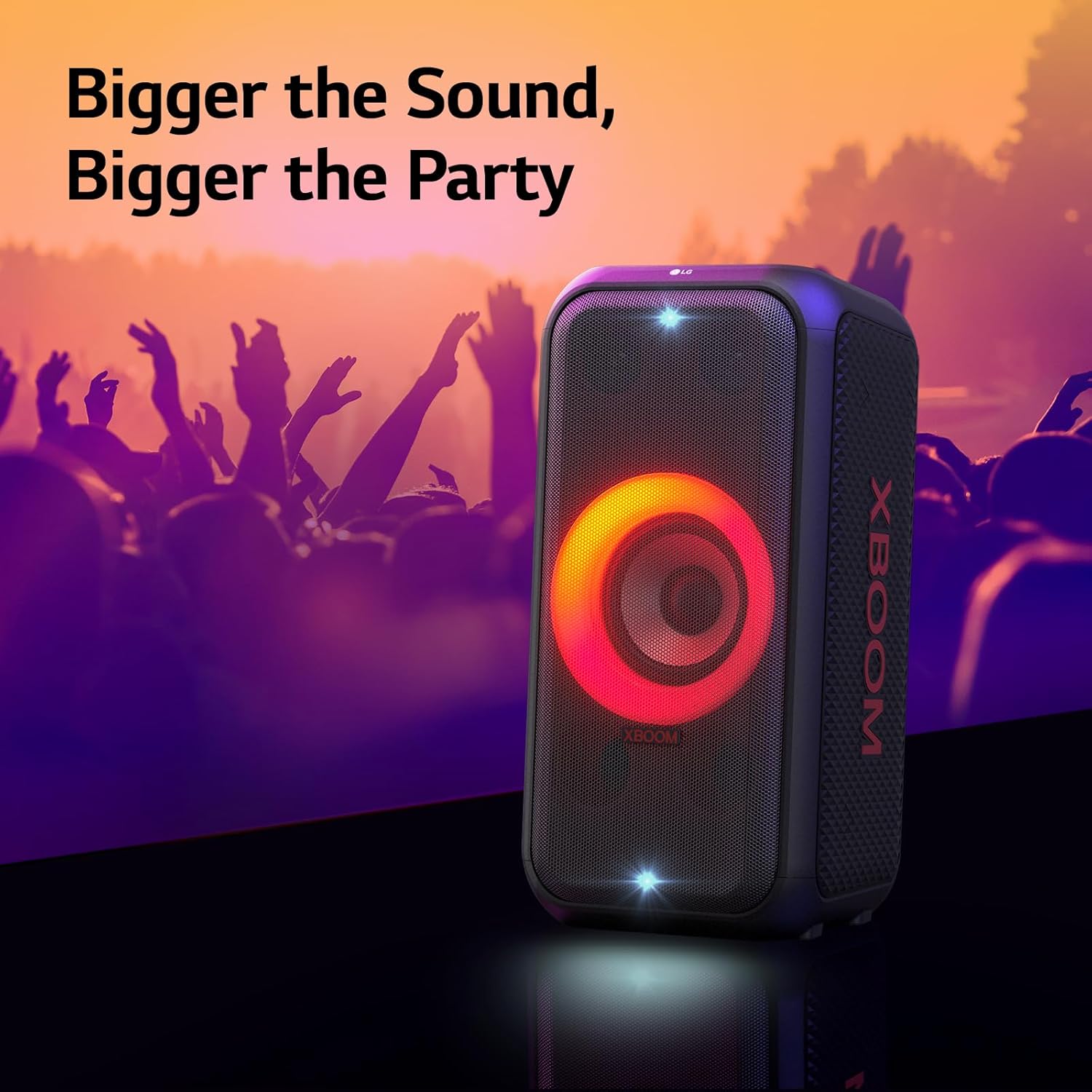 LG XBOOM XL5S | Portable Bluetooth Speaker | 200W | 12 Hours of Battery Life | Multi Color Ring Lighting | XBOOM App |IPX4 | Party Speaker - Image 9