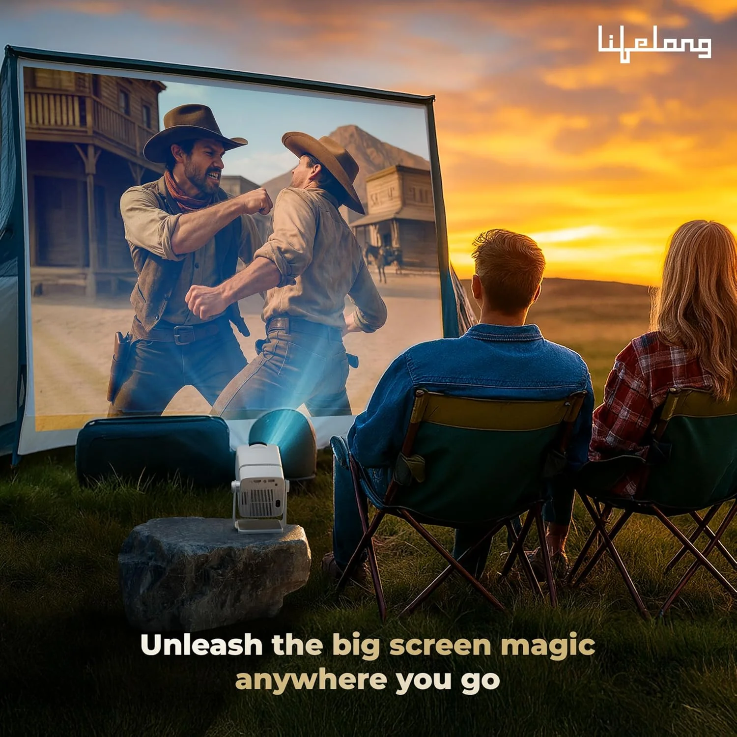 Lifelong Electronics Lightbeam X Smart Projector | Android, 1080P & 4K Ultra HD Support, 2X 3500 Lumens, 720p Native | For Room & Outdoors | All OTT Apps | WiFi/BT,Mirroring,USB,ARC,HDMI,180°,Speakers - Image 11