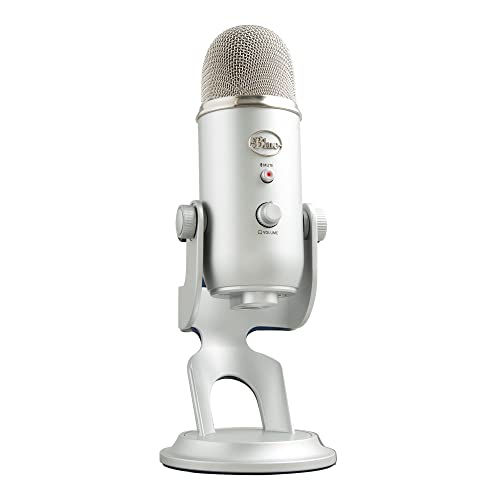 Logitech Blue Yeti USB Microphone for Recording, Streaming, Gaming, Podcasting on PC and Mac, Condenser Mic for Laptop or Computer with Blue VO!CE Effects, Adjustable Stand, Plug and Play