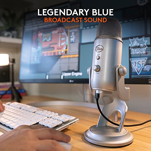 Logitech Blue Yeti USB Microphone for Recording, Streaming, Gaming, Podcasting on PC and Mac, Condenser Mic for Laptop or Computer with Blue VO!CE Effects, Adjustable Stand, Plug and Play - Image 3