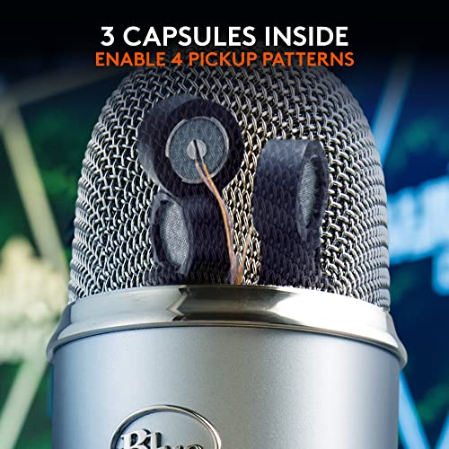 Logitech Blue Yeti USB Microphone for Recording, Streaming, Gaming, Podcasting on PC and Mac, Condenser Mic for Laptop or Computer with Blue VO!CE Effects, Adjustable Stand, Plug and Play - Image 6