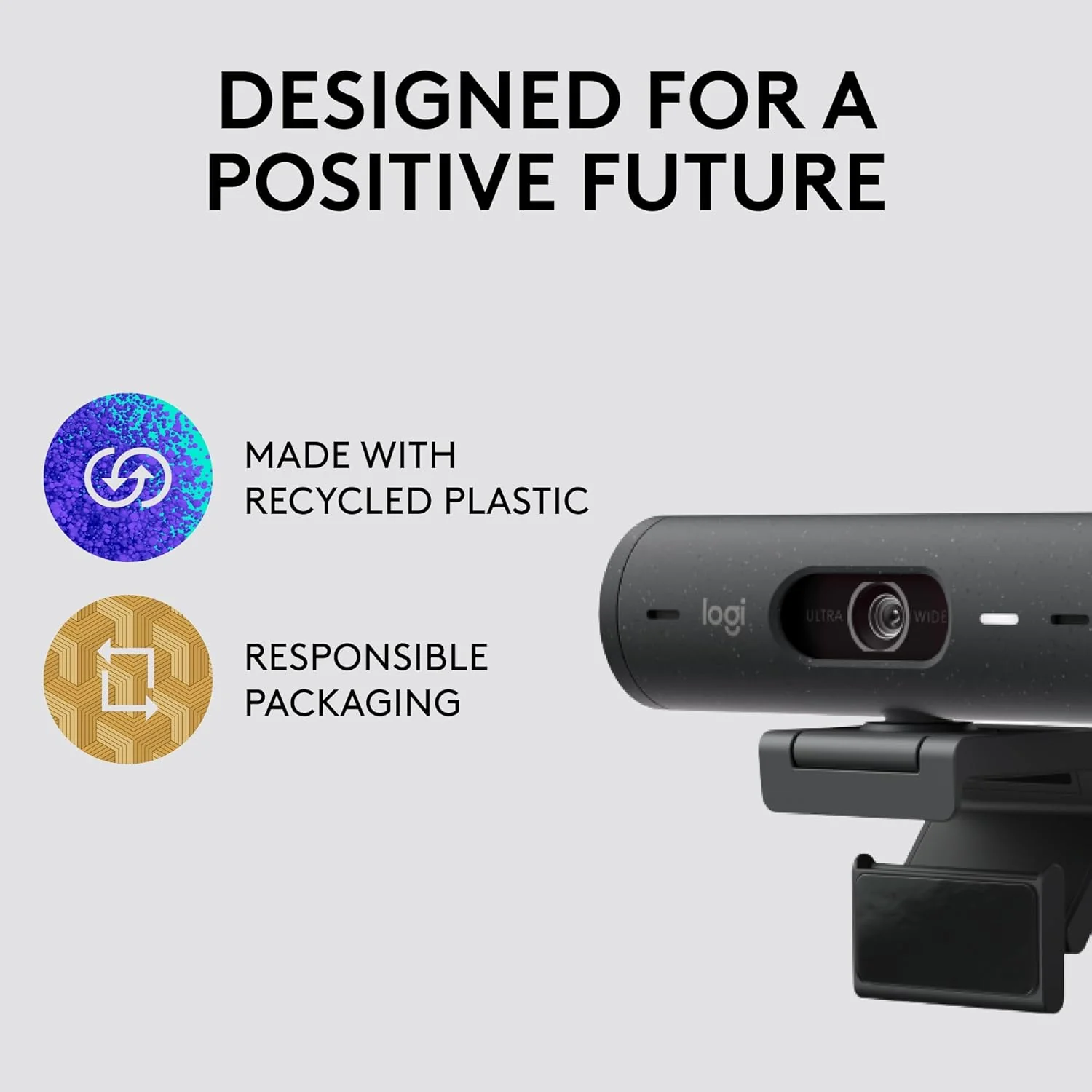 Logitech Brio 500 Full Hd Webcam with Auto Light Correction,Show Mode, Dual Noise Reduction Mics, Webcam Privacy Cover, Works with Microsoft Teams, Google Meet, Zoom, USB-C Cable - Graphite - Digital - Image 7