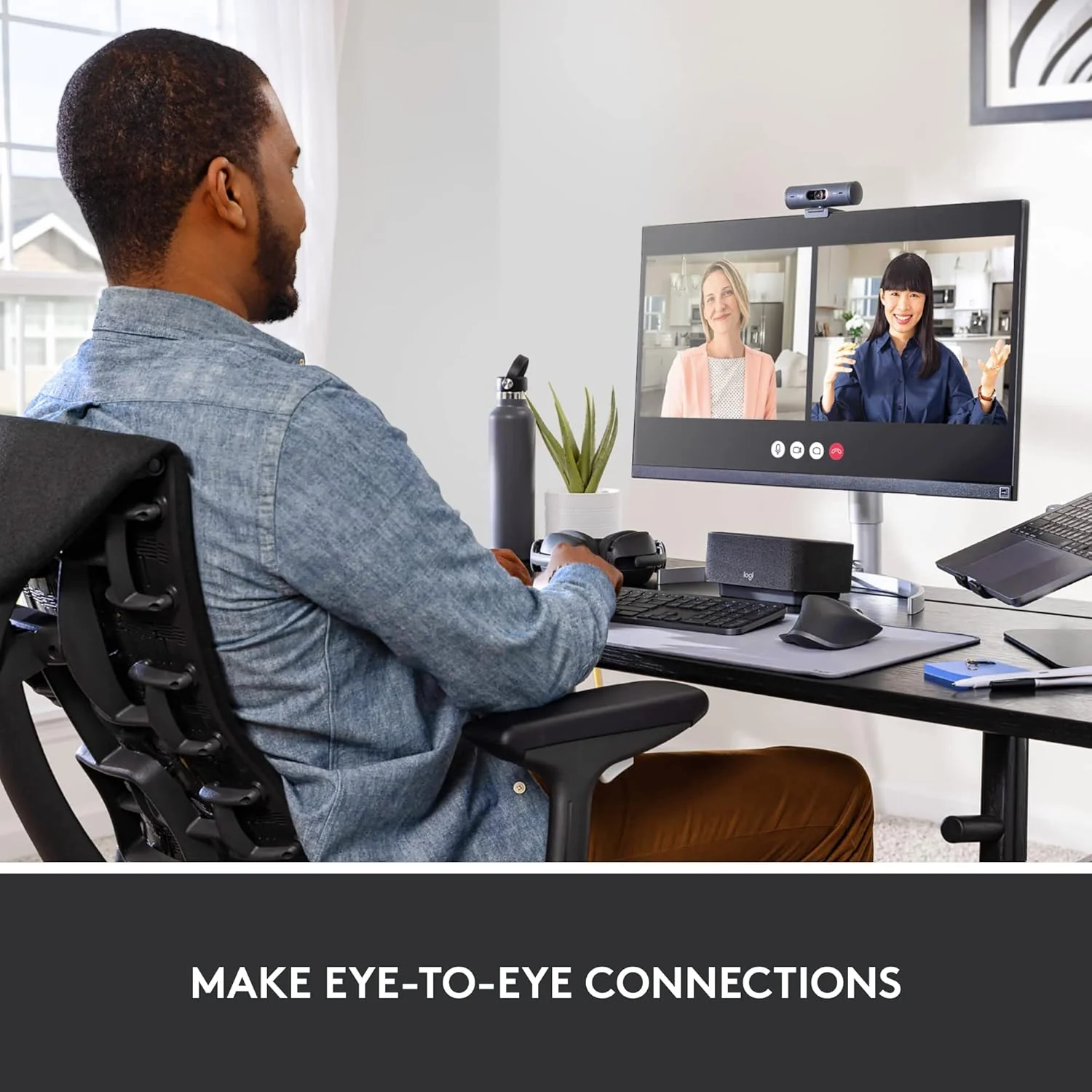 Logitech Brio 500 Full Hd Webcam with Auto Light Correction,Show Mode, Dual Noise Reduction Mics, Webcam Privacy Cover, Works with Microsoft Teams, Google Meet, Zoom, USB-C Cable - Graphite - Digital - Image 8