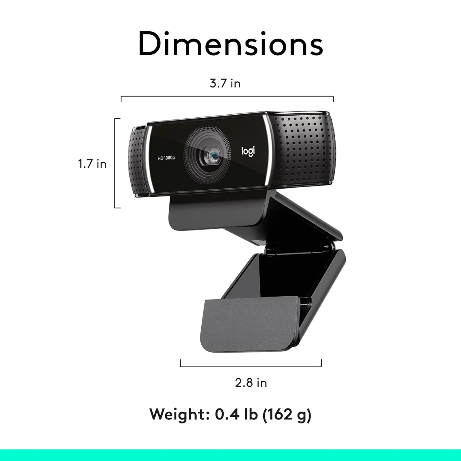 Logitech C922 Pro Stream Webcam, HD 1080p/30fps or HD 720p/60fps, Digital, Hyperfast Streaming, Stereo Audio, HD Light Correction, Autofocus, for YouTube, Twitch, XSplit - Black - Image 4
