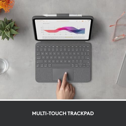 Logitech Combo Touch Detachable 10th Gen iPad Keyboard Case with Large Precision Trackpad, Full-Size Backlit Keyboard, and Smart Connector Technology - Image 4