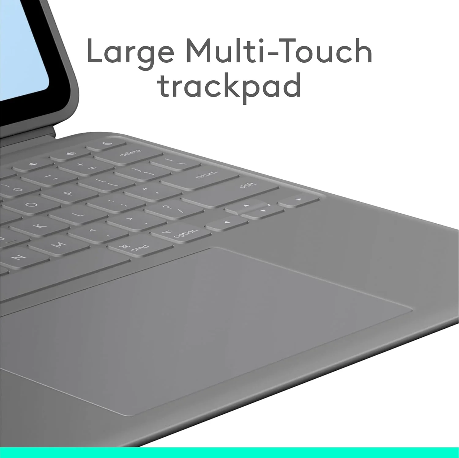 Logitech Combo Touch iPad Air 13-inch (M2 & M3)(2024 & 2025) Keyboard Case - Detachable Backlit Keyboard with Kickstand, Comfortable Typing, Multi-use Mode - Oxford Grey - Image 3