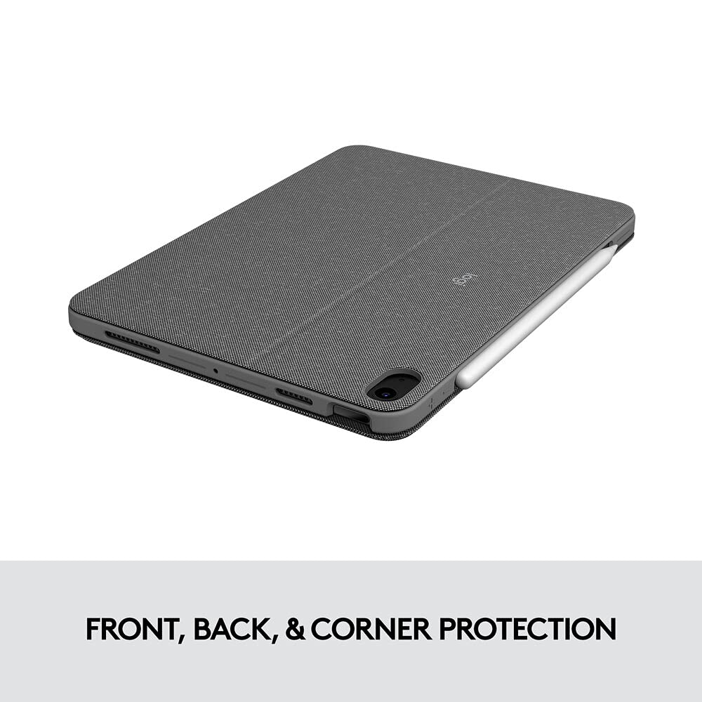 Logitech Combo Touch iPad Pro 12.9-inch (5th, 6th gen - 2021, 2022) Keyboard Case - Detachable Backlit Keyboard with Kickstand, Click-Anywhere Trackpad, Smart Connector-QWERTY UK English Layout - Grey - Image 9