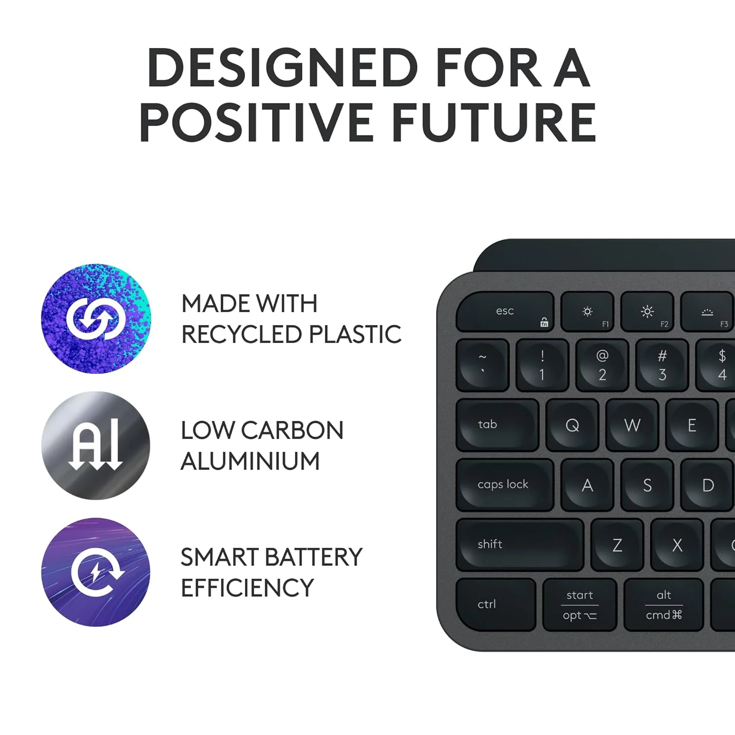 Logitech MX Keys S Wireless Keyboard, Low Profile, Fluid Precise Quiet Typing, Programmable Keys, Backlighting, Bluetooth, USB C Rechargeable, for Windows PC, Linux, Chrome, Mac - Graphite - Image 5