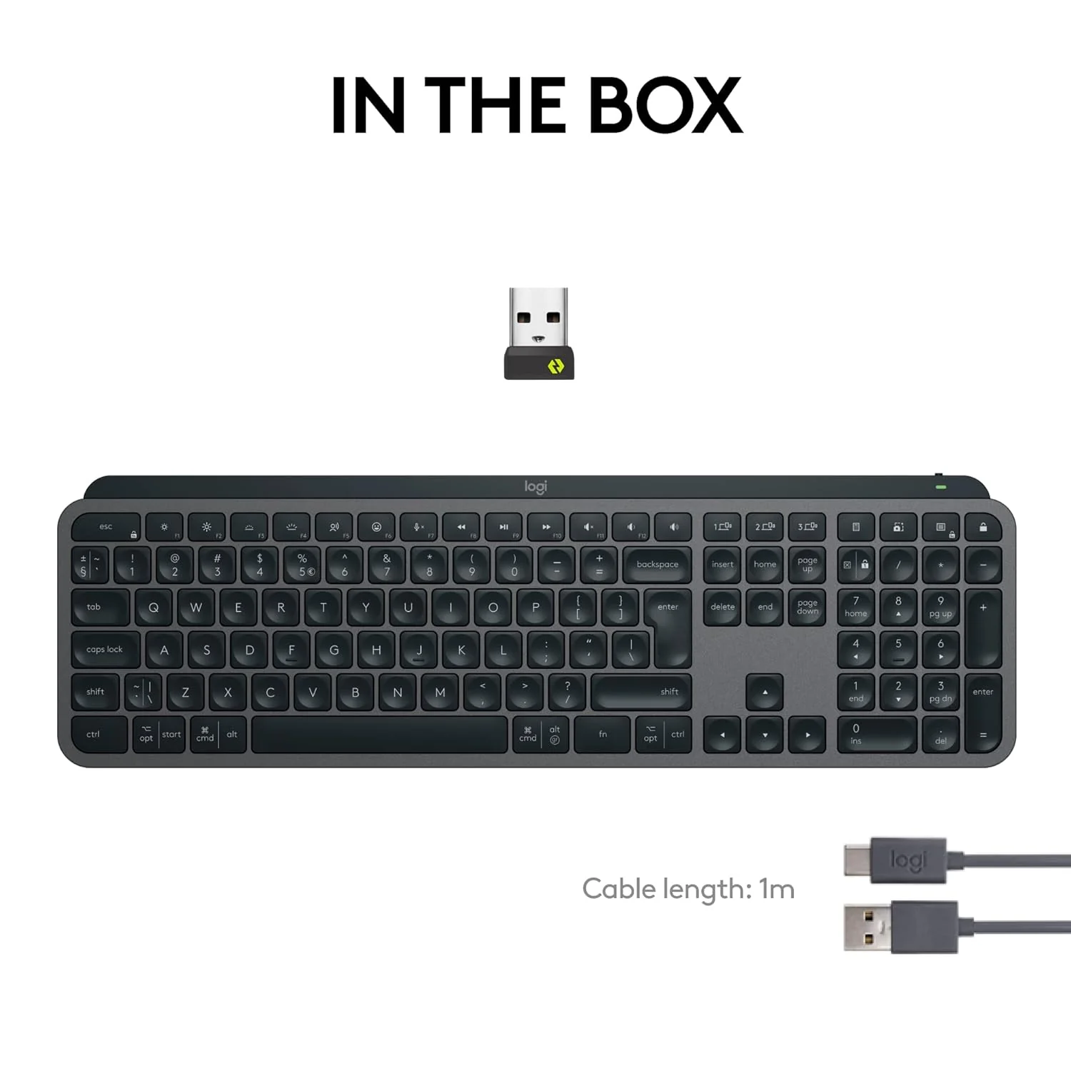 Logitech MX Keys S Wireless Keyboard, Low Profile, Fluid Precise Quiet Typing, Programmable Keys, Backlighting, Bluetooth, USB C Rechargeable, for Windows PC, Linux, Chrome, Mac - Graphite - Image 9