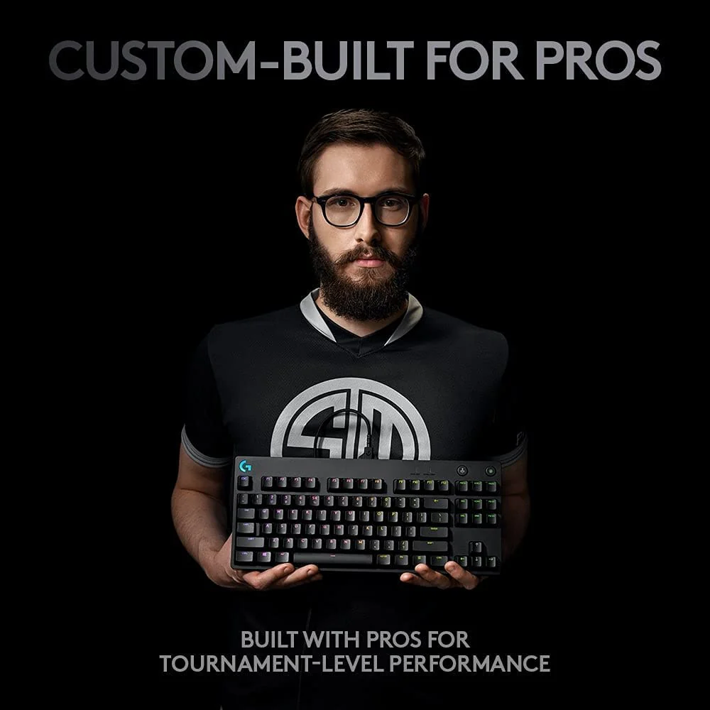 Logitech G PRO Mechanical Gaming Keyboard, Ultra Portable Tenkeyless Design, Detachable Micro USB Cable, 16.8 Million Color LIGHTSYNC RGB Backlit Keys,Black - Image 2