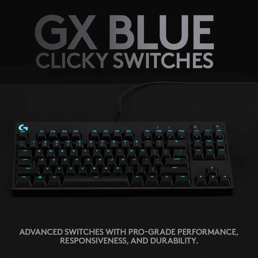 Logitech G PRO Mechanical Gaming Keyboard, Ultra Portable Tenkeyless Design, Detachable Micro USB Cable, 16.8 Million Color LIGHTSYNC RGB Backlit Keys,Black - Image 3