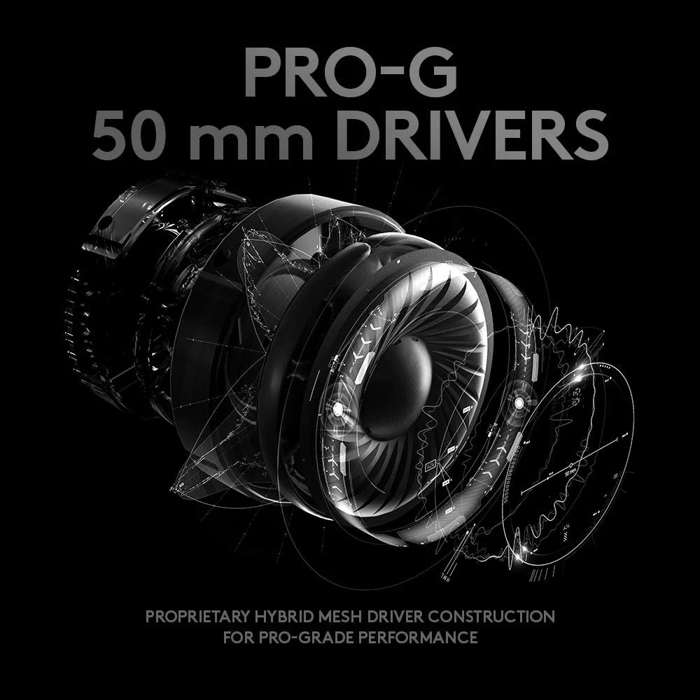 Logitech G Pro X Gaming Wired Over Ear Headphones with Mic Blue Voice DTS Headphone:X 2.0, 50Mm Pro-G Drivers, 2.0 Surround Sound for Esports Gaming, Pc/Ps/Xbox/Vr/Nintendo Switch - (Black) - Image 10