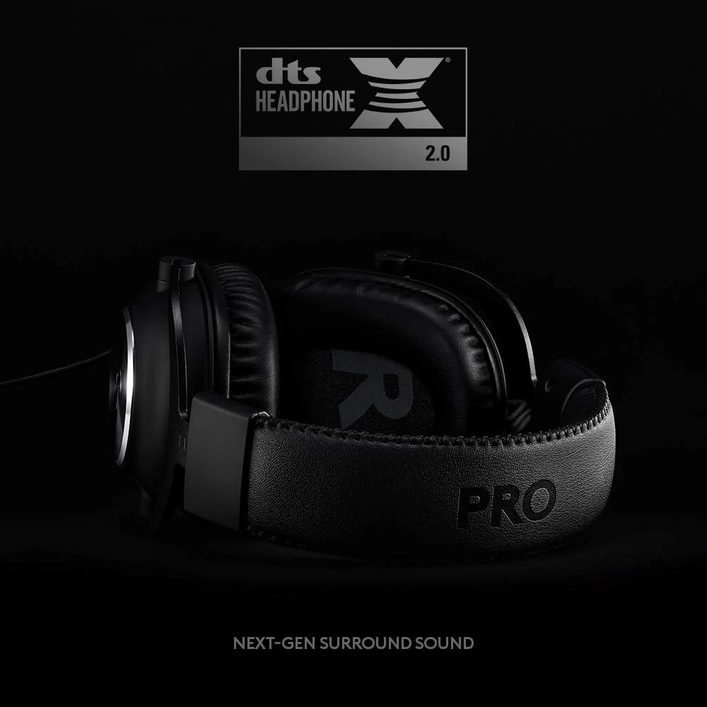 Logitech G Pro X Gaming Wired Over Ear Headphones with Mic Blue Voice DTS Headphone:X 2.0, 50Mm Pro-G Drivers, 2.0 Surround Sound for Esports Gaming, Pc/Ps/Xbox/Vr/Nintendo Switch - (Black) - Image 6