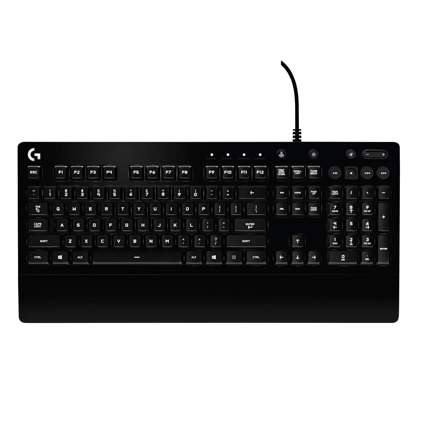 Logitech G213 Prodigy USB Gaming Keyboard, LIGHTSYNC RGB Backlit Keys, Spill-Resistant, Customizable Keys, Dedicated Multi-Media Keys - Black - Image 4