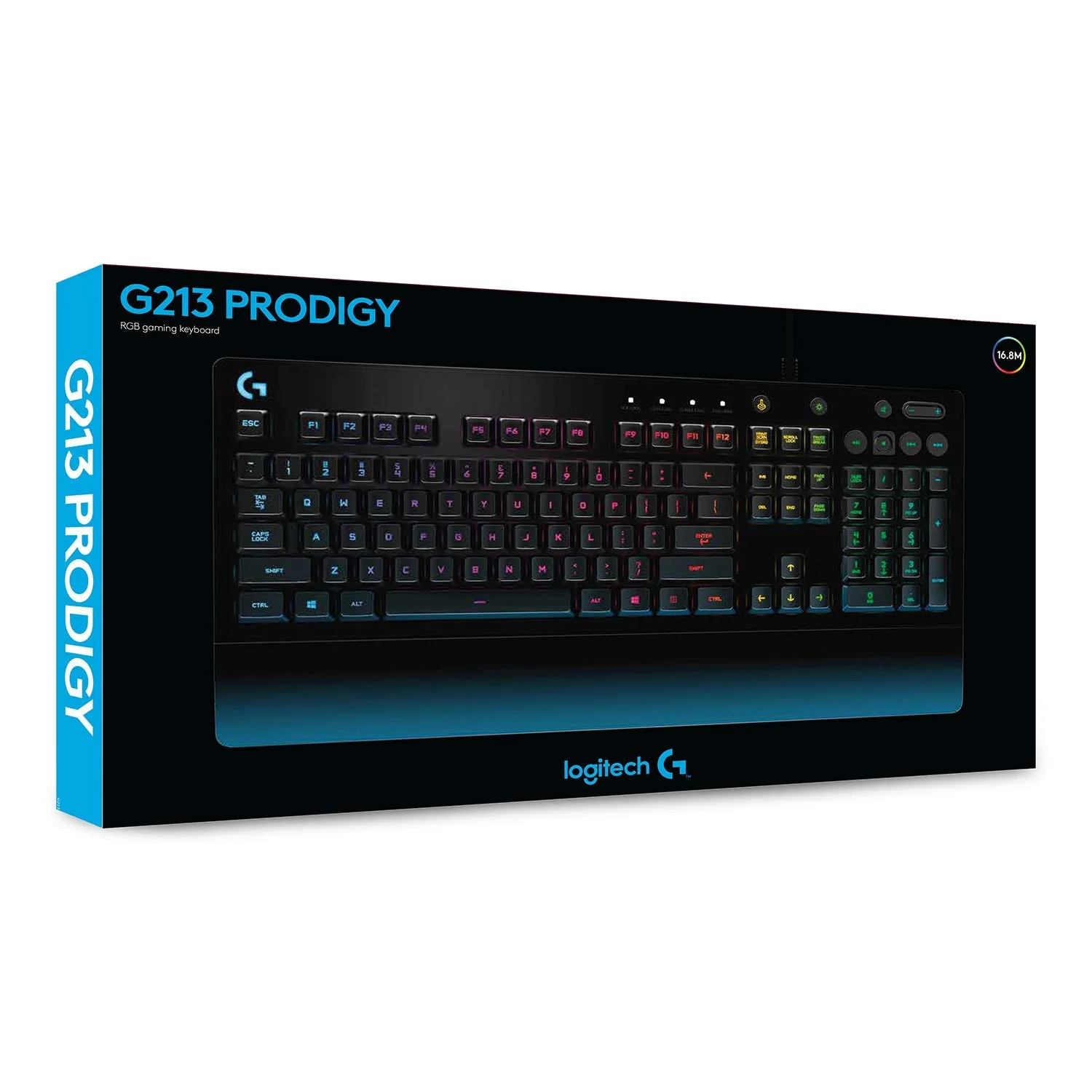 Logitech G213 Prodigy USB Gaming Keyboard, LIGHTSYNC RGB Backlit Keys, Spill-Resistant, Customizable Keys, Dedicated Multi-Media Keys - Black - Image 6