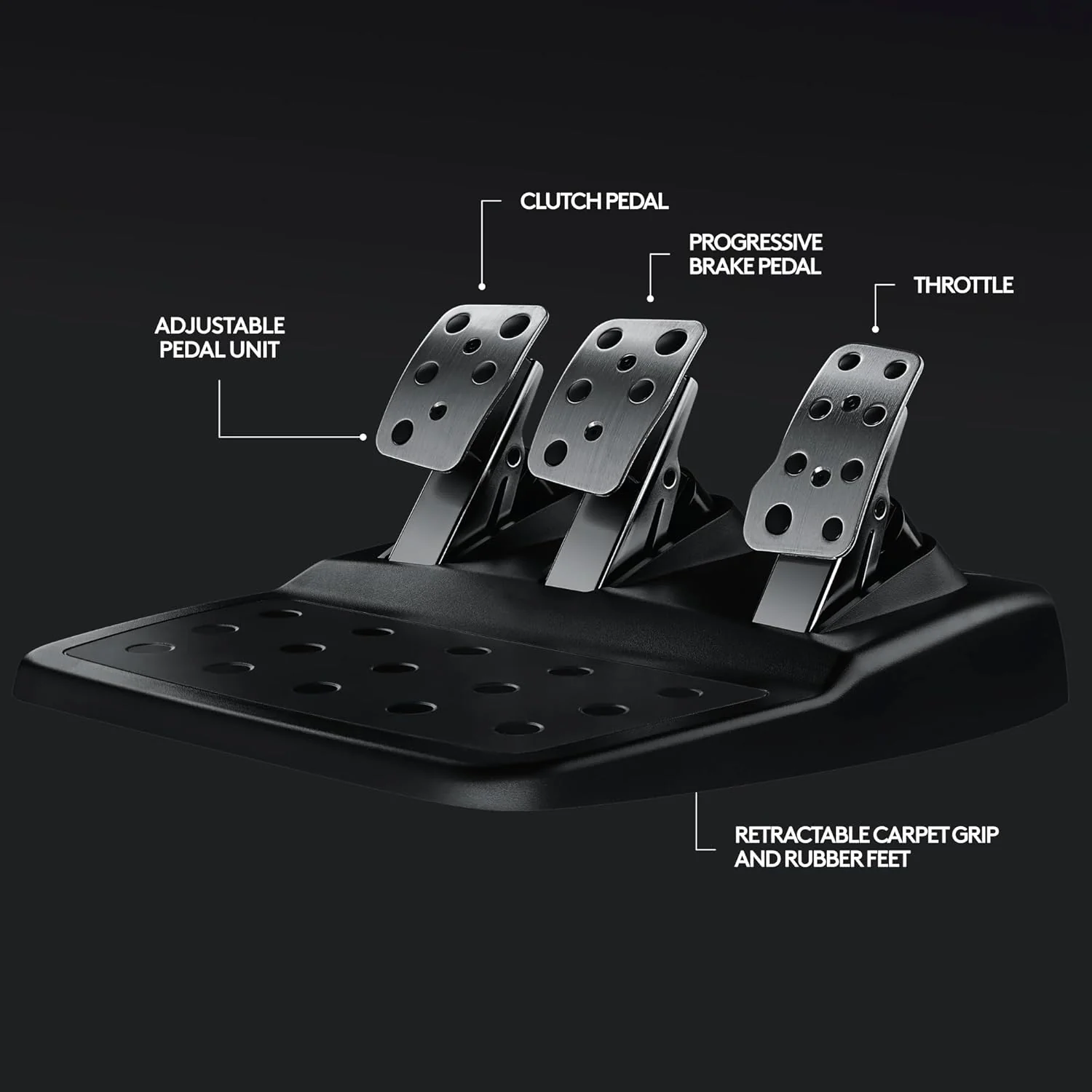 Logitech G29 Driving Force Racing Wheel and Floor Pedals, Real Force Feedback, Stainless Steel Paddle Shifters, Leather Steering Wheel Cover for PS5, PS4, PC, Mac - Black - Image 5