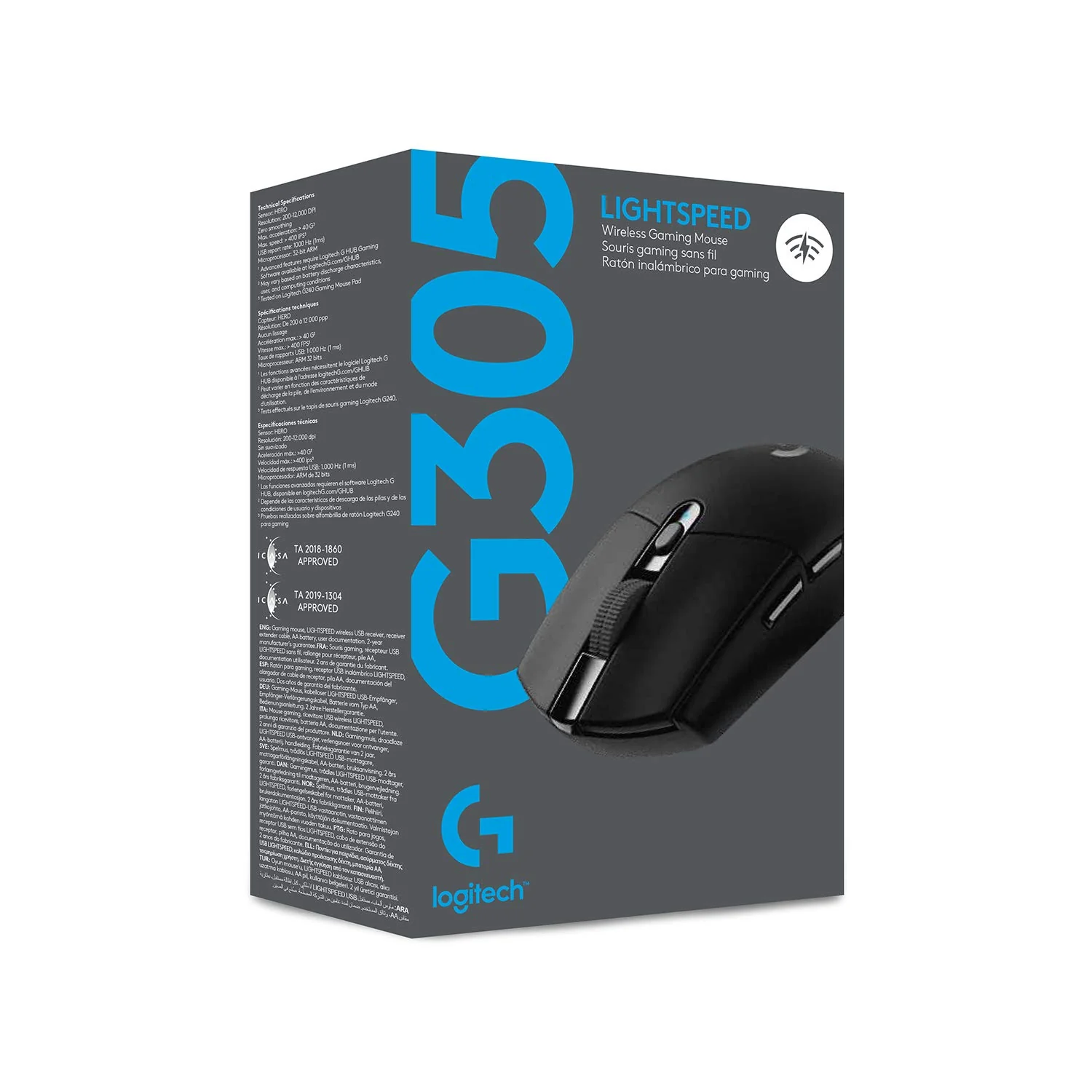 Logitech G304 Lightspeed Wireless Gaming Mouse, Hero Sensor, 12,000 DPI, Lightweight, 6 Programmable Buttons, 250h Battery Life, On-Board Memory, Compatible with PC/Mac - Black - Image 10