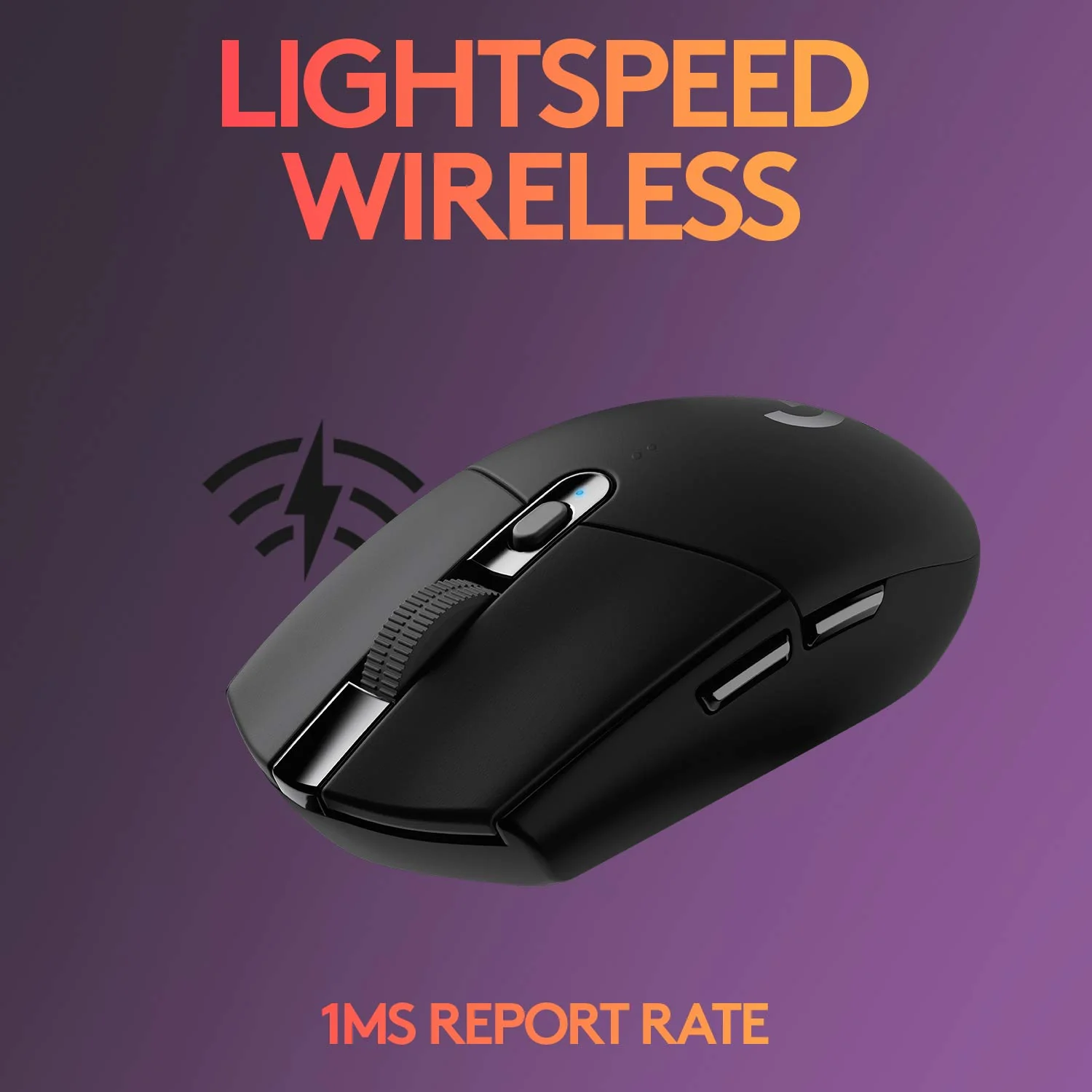 Logitech G304 Lightspeed Wireless Gaming Mouse, Hero Sensor, 12,000 DPI, Lightweight, 6 Programmable Buttons, 250h Battery Life, On-Board Memory, Compatible with PC/Mac - Black - Image 3