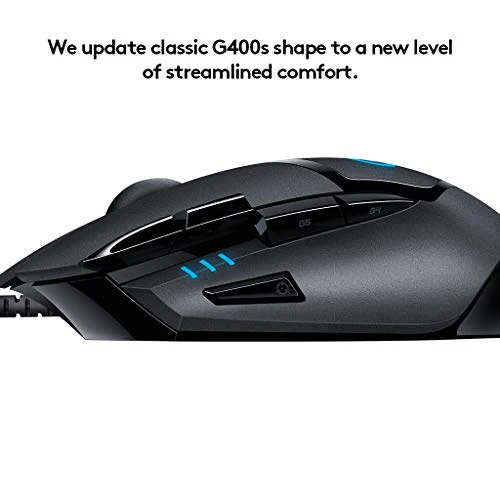Logitech G402 Hyperion Fury USB Wired Gaming Mouse, 4,000 DPI, Lightweight, 8 Programmable Buttons, Compatible for PC/Mac - Black - Image 5