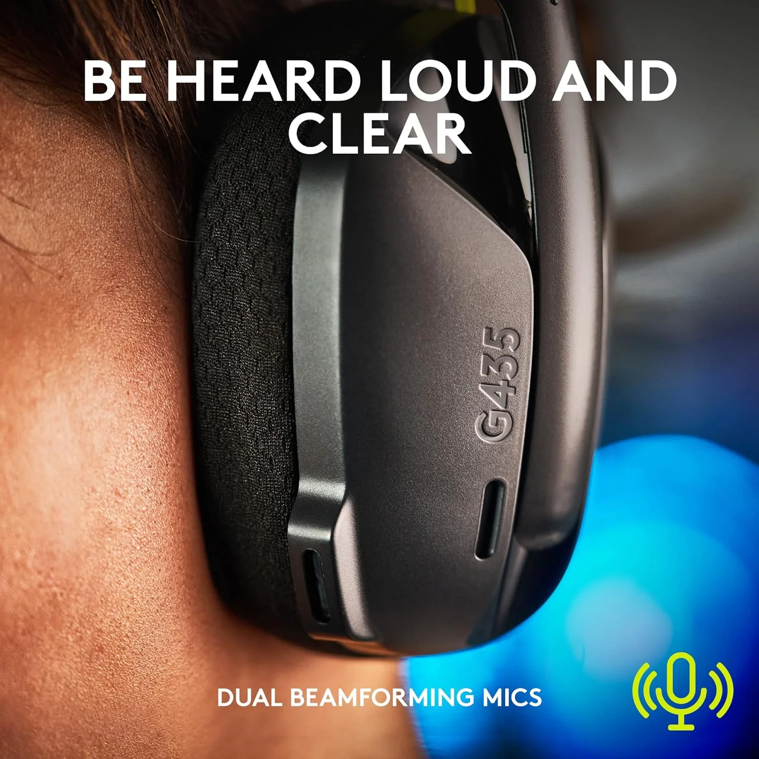 Logitech G435 Light Speed and Lightweight Gaming Bluetooth Wireless Over Ear Headphones with Mic, 18H Battery, Compatible for Dolby Atmos, Pc, Ps4, Ps5, Mobile - Image 9