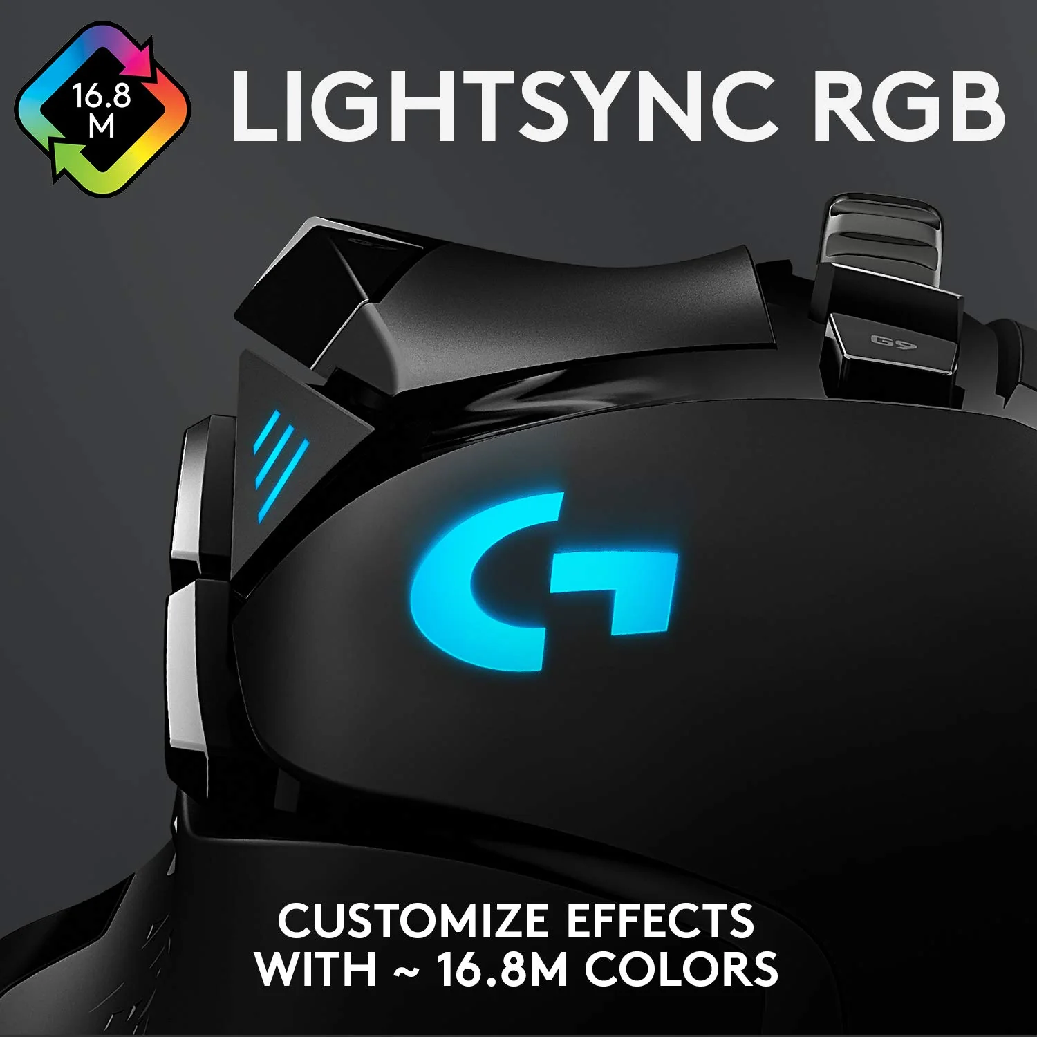 Logitech G502 Hero High Performance Wired USB Gaming Mouse, Hero 25K Sensor, 25,600 DPI, RGB, Adjustable Weights, 11 Programmable Buttons, On-Board Memory, PC/Mac - Black - Image 7