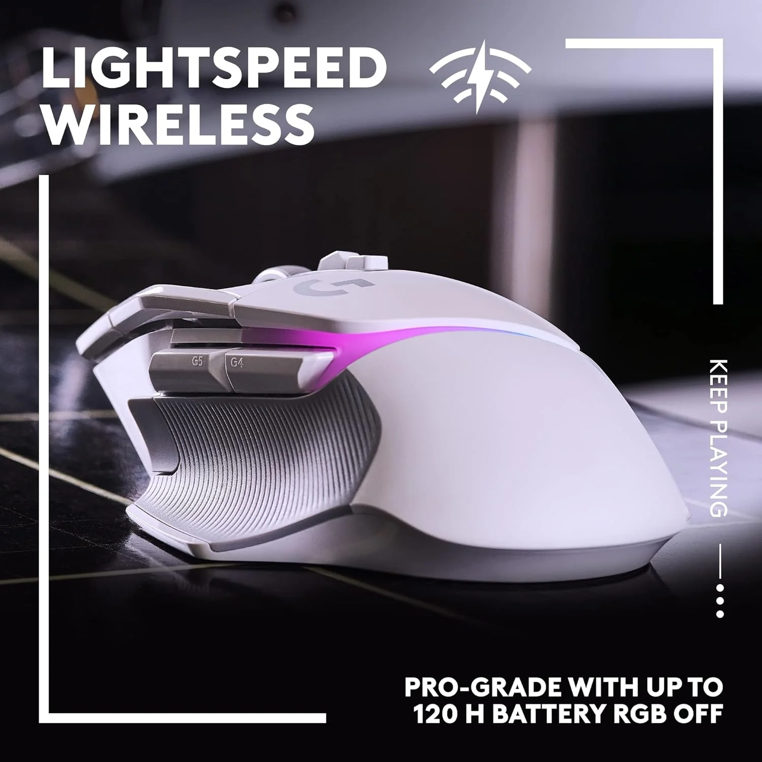Logitech G502 X Lightspeed Plus Wireless RGB Gaming Mouse - Optical Mouse with LIGHTFORCE Hybrid switches, LIGHTSYNC RGB, Hero 25K Gaming Sensor, Compatible with PC/macOS/Windows - Black - Image 6