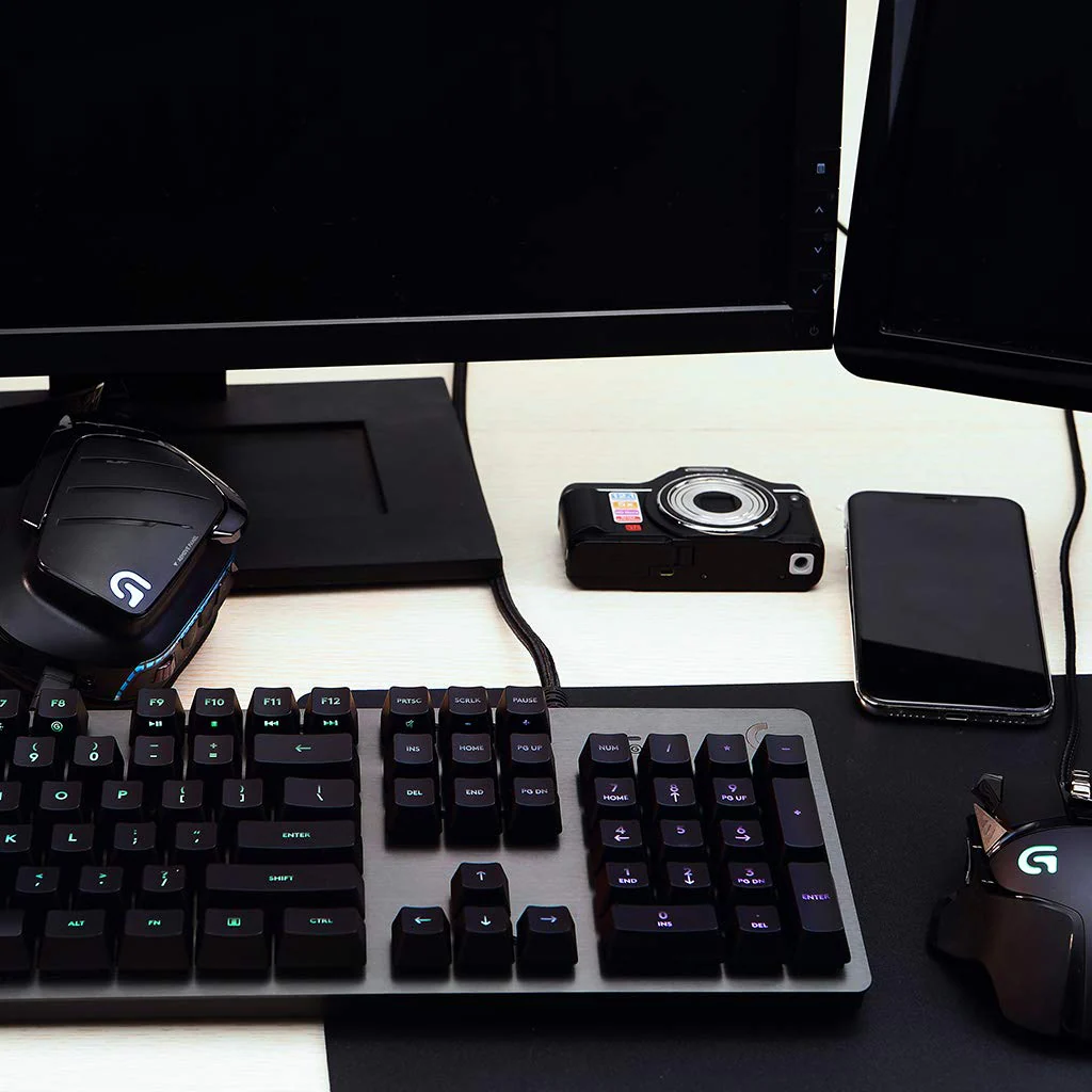 Logitech G512 Mechanical Gaming Keyboard,RGB Lightsync Backlit Keys,GX Brown Tactile Key Switches,Brushed Aluminum Case,Customizable F-Keys,USB Pass Through - Black - Image 5