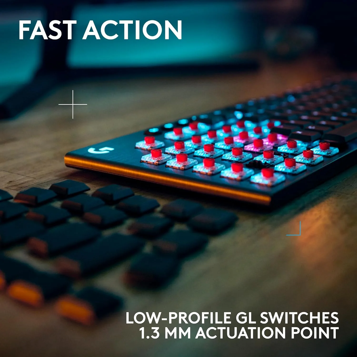 Logitech G915 X LIGHTSPEED Low-Profile Wireless Gaming Keyboard, Double-Shot PBT Keycaps, Fully Programmable Keys, RGB Backlighting, Sleek Aluminum Finishing, GL Brown Tactile Switches - PC/Mac- Black - Image 3