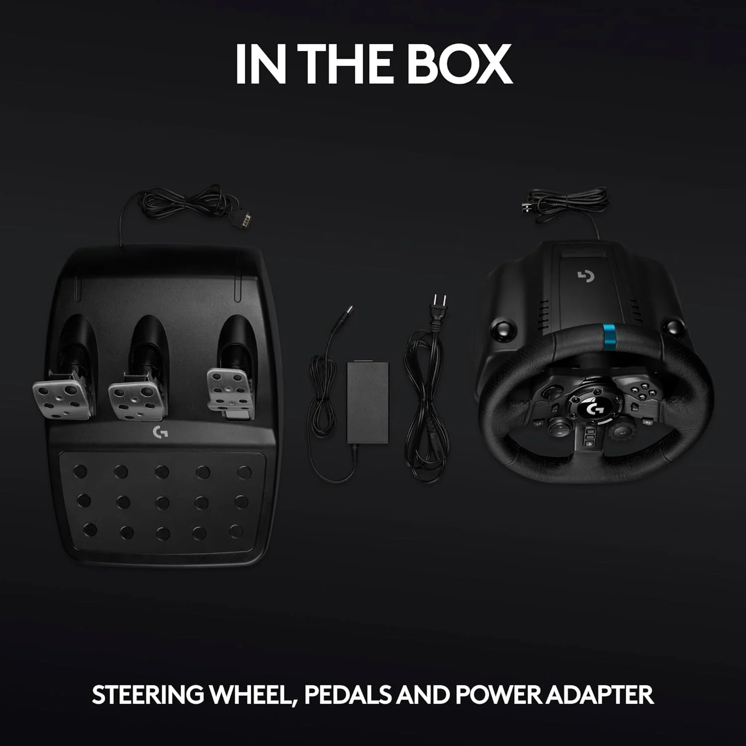 Logitech G923 Racing Wheel and Pedals, TRUEFORCE Feedback, Responsive Driving Design, Dual Clutch Launch Control, Genuine Leather Steering Wheel Cover, for PS5, PS4, PC, Mac - Black - Image 6