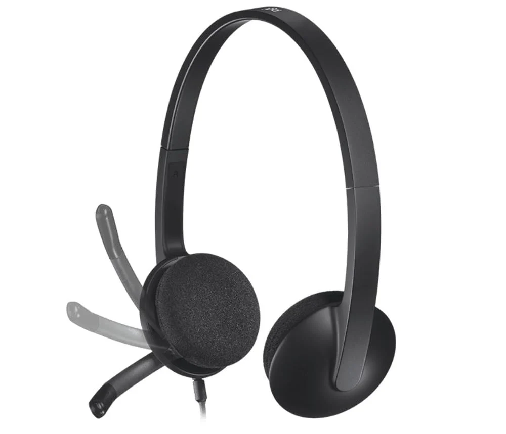 Logitech H340 Stereo Wired Over Ear Headphones with Mic with Noise-Cancelling, USB, Pc/Mac/Laptop - Black - Image 3