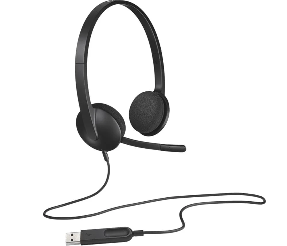 Logitech H340 Stereo Wired Over Ear Headphones with Mic with Noise-Cancelling, USB, Pc/Mac/Laptop - Black - Image 4