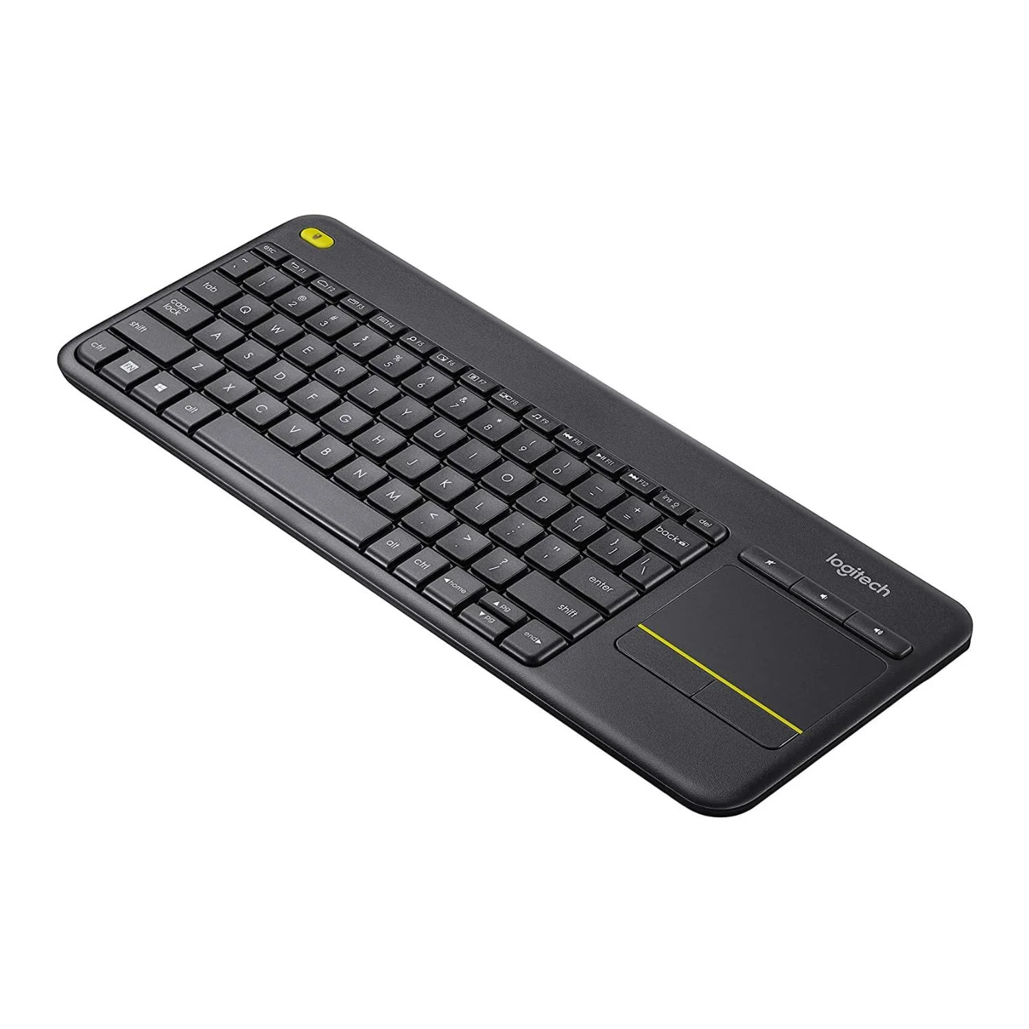 Logitech K400 Plus Wireless Touch TV Keyboard with Easy Media Control and Built-in Touchpad, HTPC Keyboard for PC-Connected TV, Windows, Android, Chrome OS, Laptop, Tablet - Black - Image 4