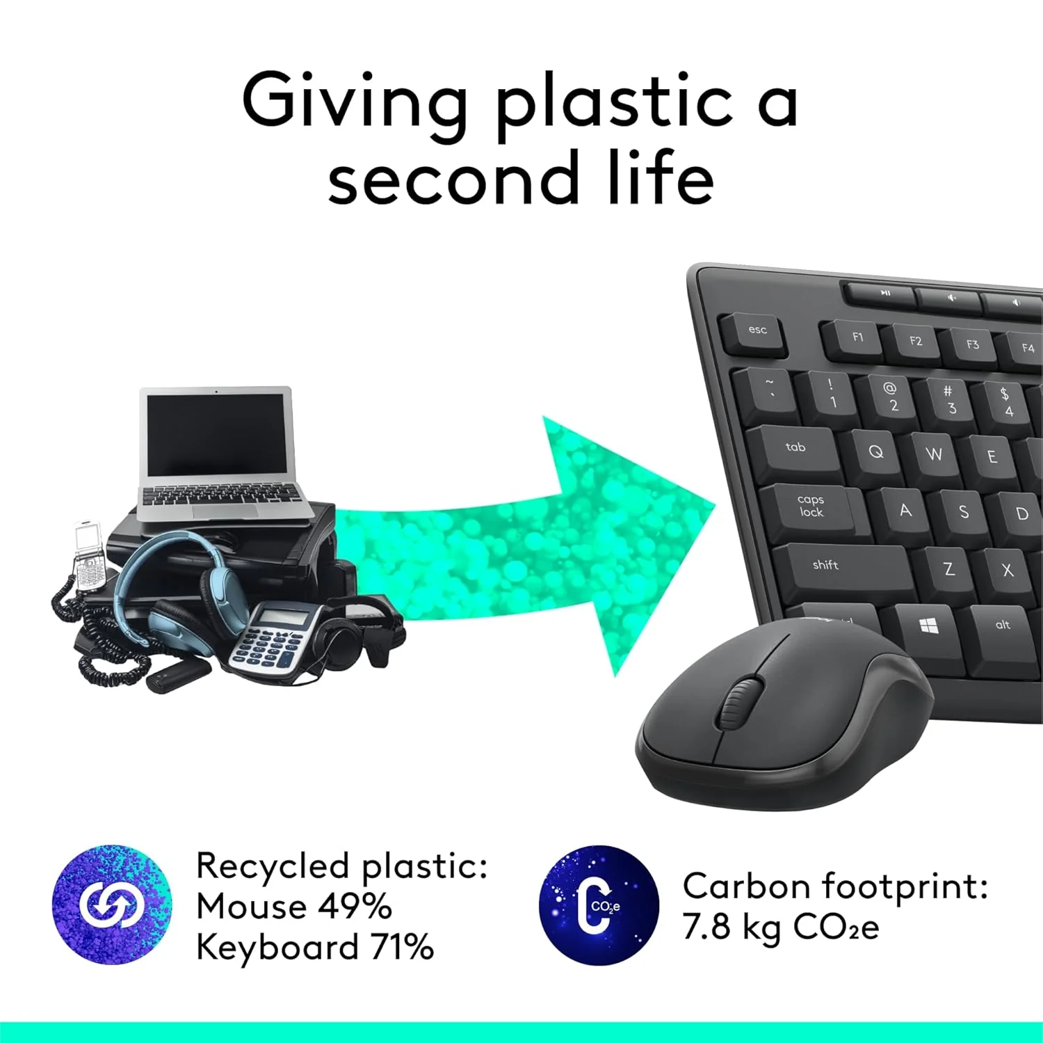 Logitech MK295 Silent Wireless Mouse & Keyboard Combo with SilentTouch Technology, Full Numpad, Advanced Optical Tracking, Lag-Free Wireless, 90% Less Noise - Black - Image 5