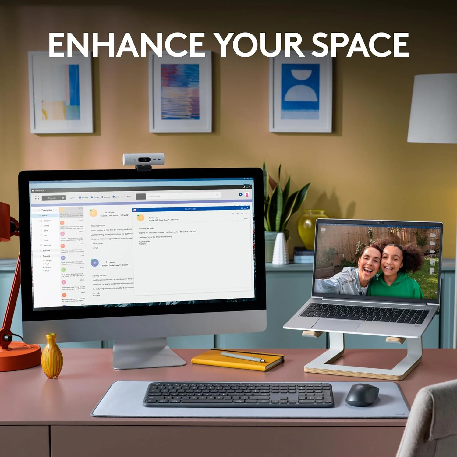 Logitech MK950 Signature Slim Wireless Keyboard and Mouse Combo, Sleek Design, Quiet Typing and Clicking, Switch Across Three Devices, Bluetooth, Multi-OS, Works with Windows and Mac - Image 5